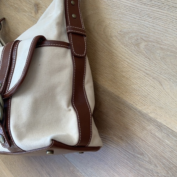 Eddie Bauer canvas and leather handbag - Picture 3 of 13